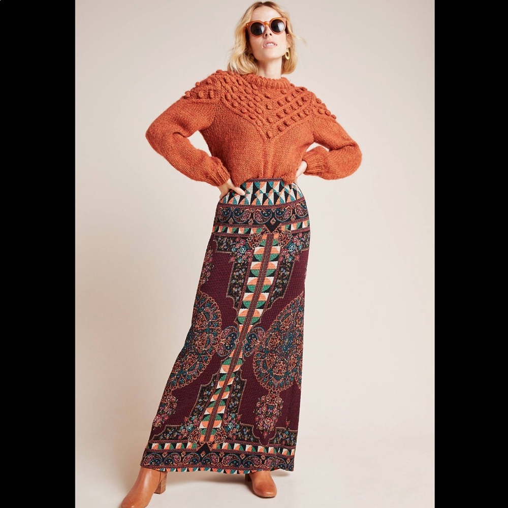 NWT FARM Rio Mixed Print Maxi Skirt